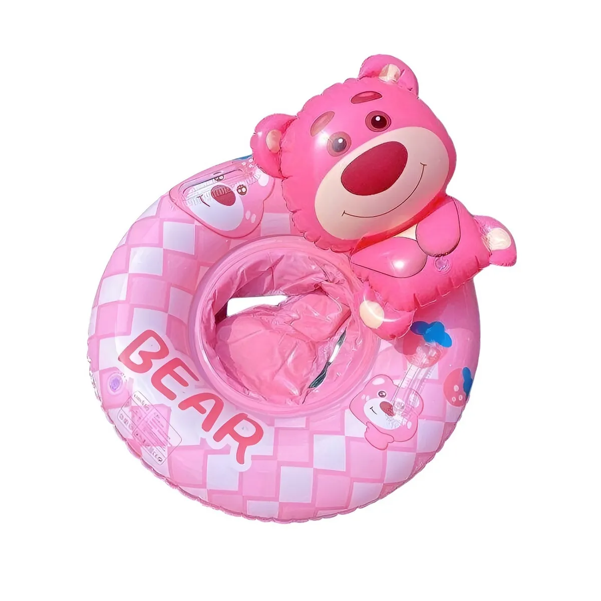 GENERICO - Flotador Inflable Para Bebé Diseño De Oso Rosa Con Asiento