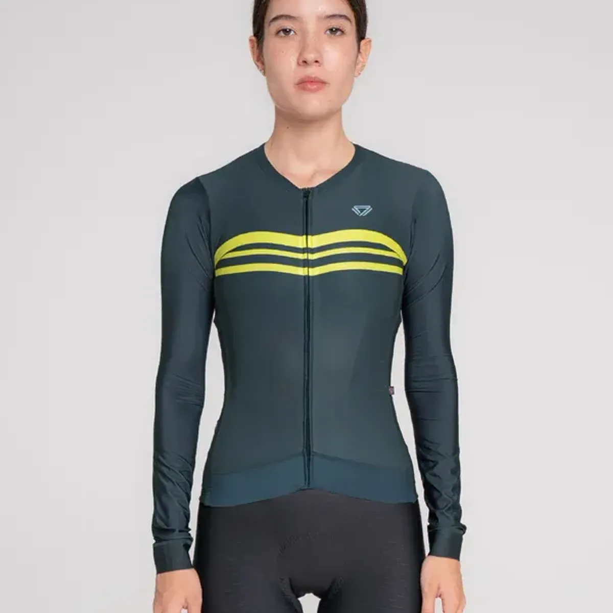 GW - Camiseta Manga Larga 2 and 1 Gris Amarillo Neón