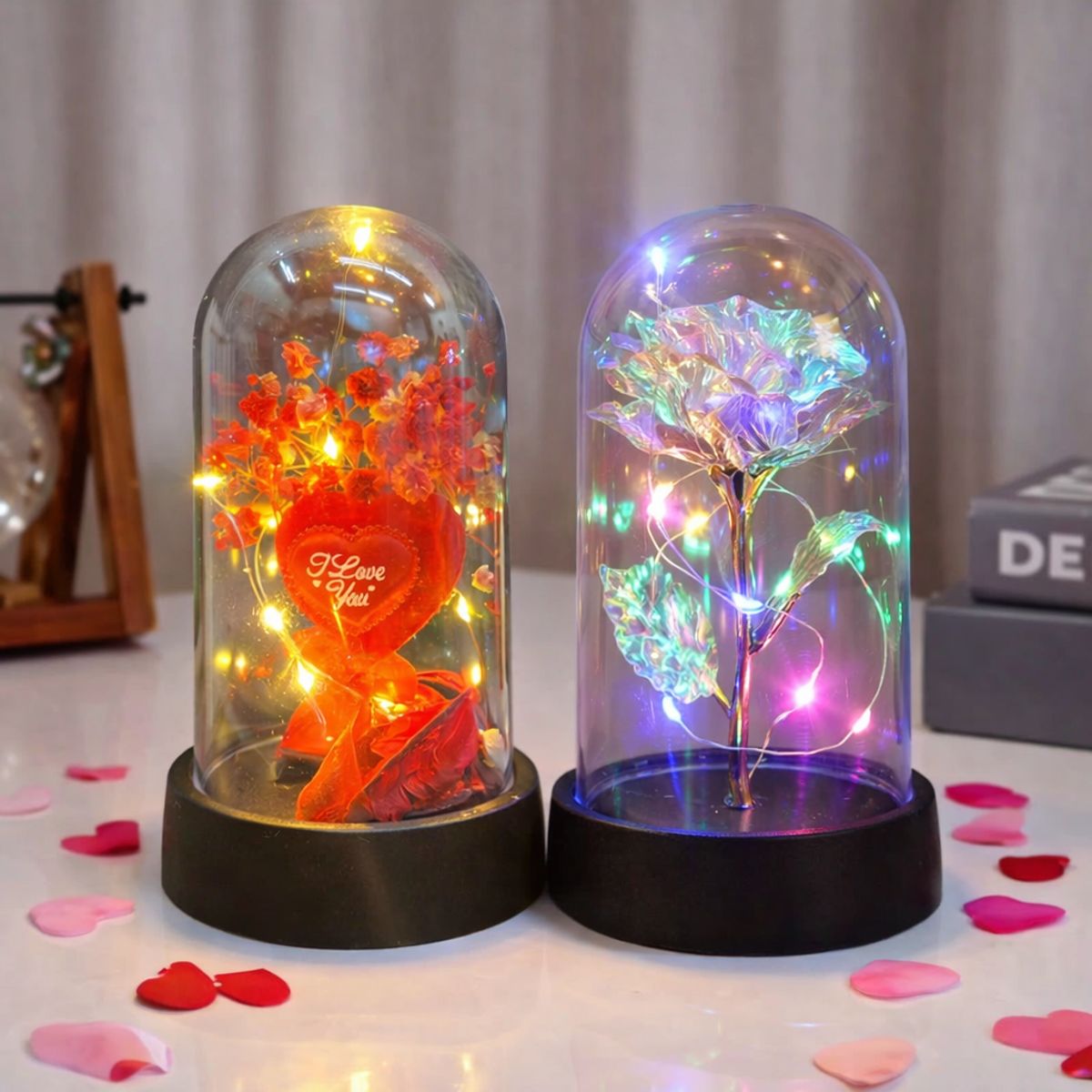 COMPRALOENCASA COM - Flor Eterna Micro LED Decorativa Lámpara Mesa De Noche