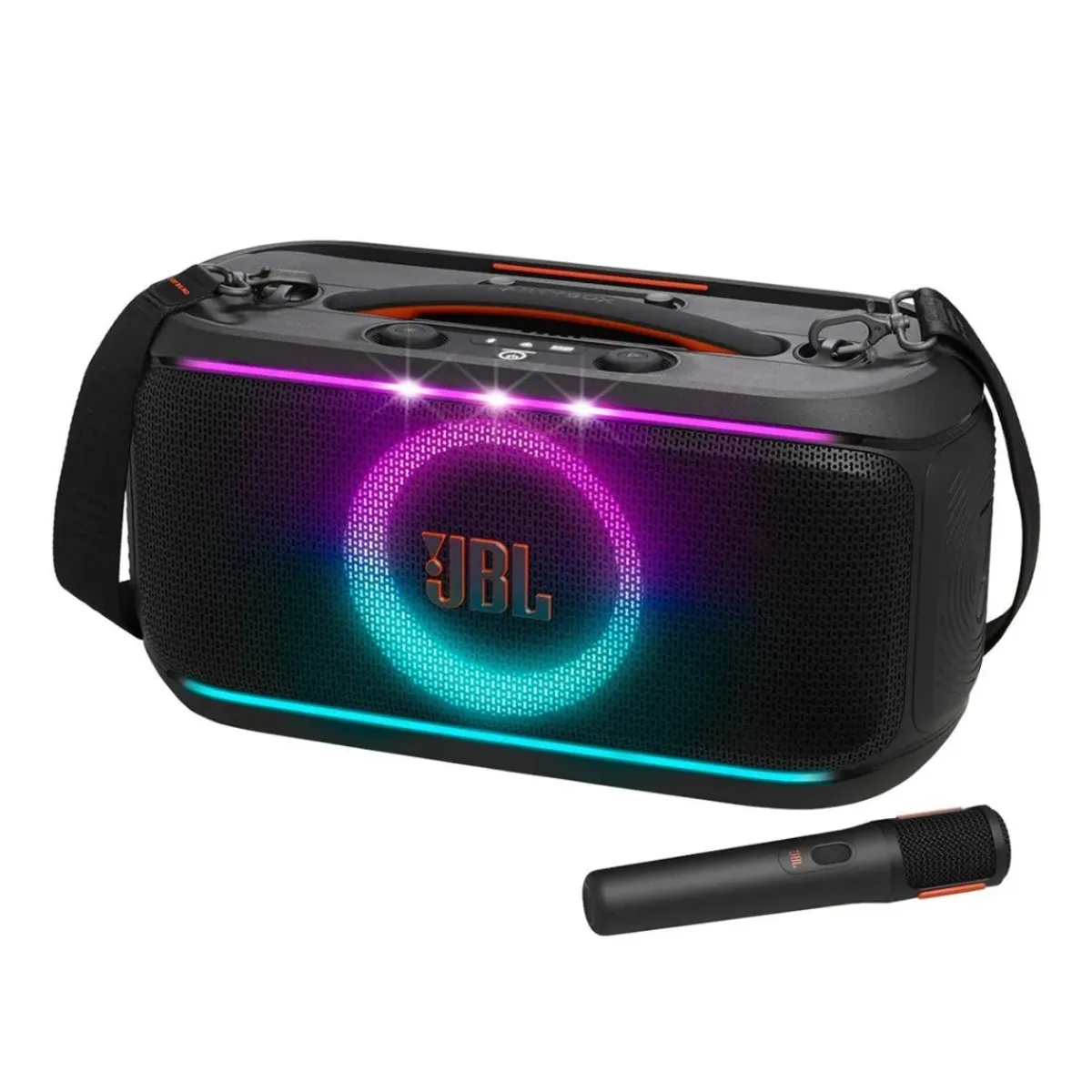 JBL - Parlante Jbl Partybox On-the-go 2 Con Microfono, Potencia 100W, Iluminacion RGB