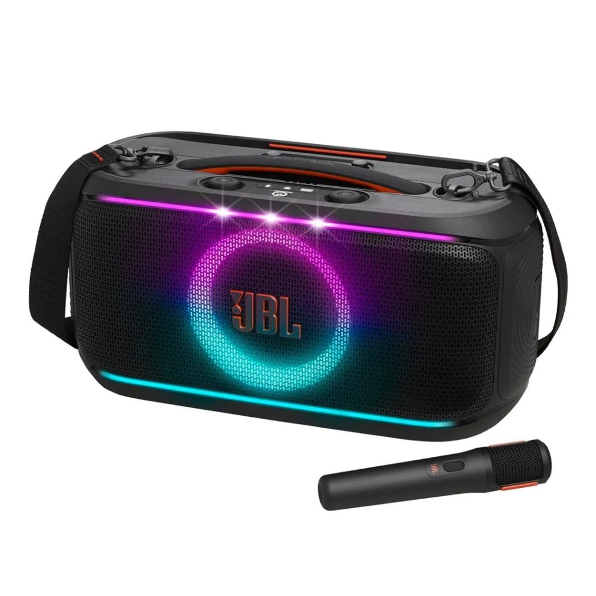 JBL - Parlante Jbl Partybox On-the-go 2 Con Microfono, Potencia 100W, Iluminacion RGB