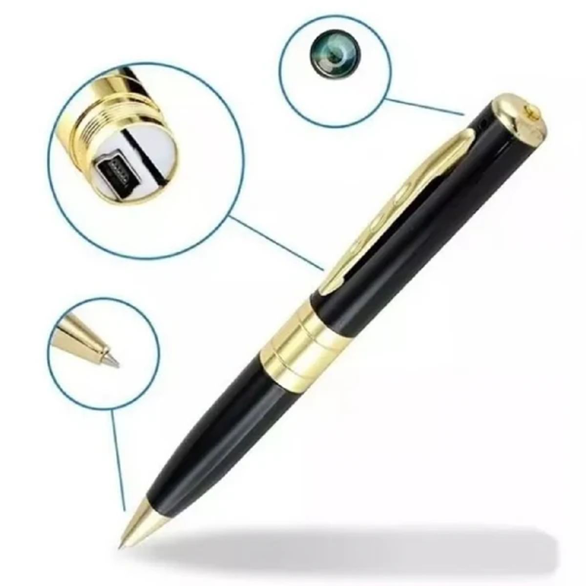 GENERICO - Camara Espia Bolígrafo Con Cámara Oculta Video Audio USB Portátil
