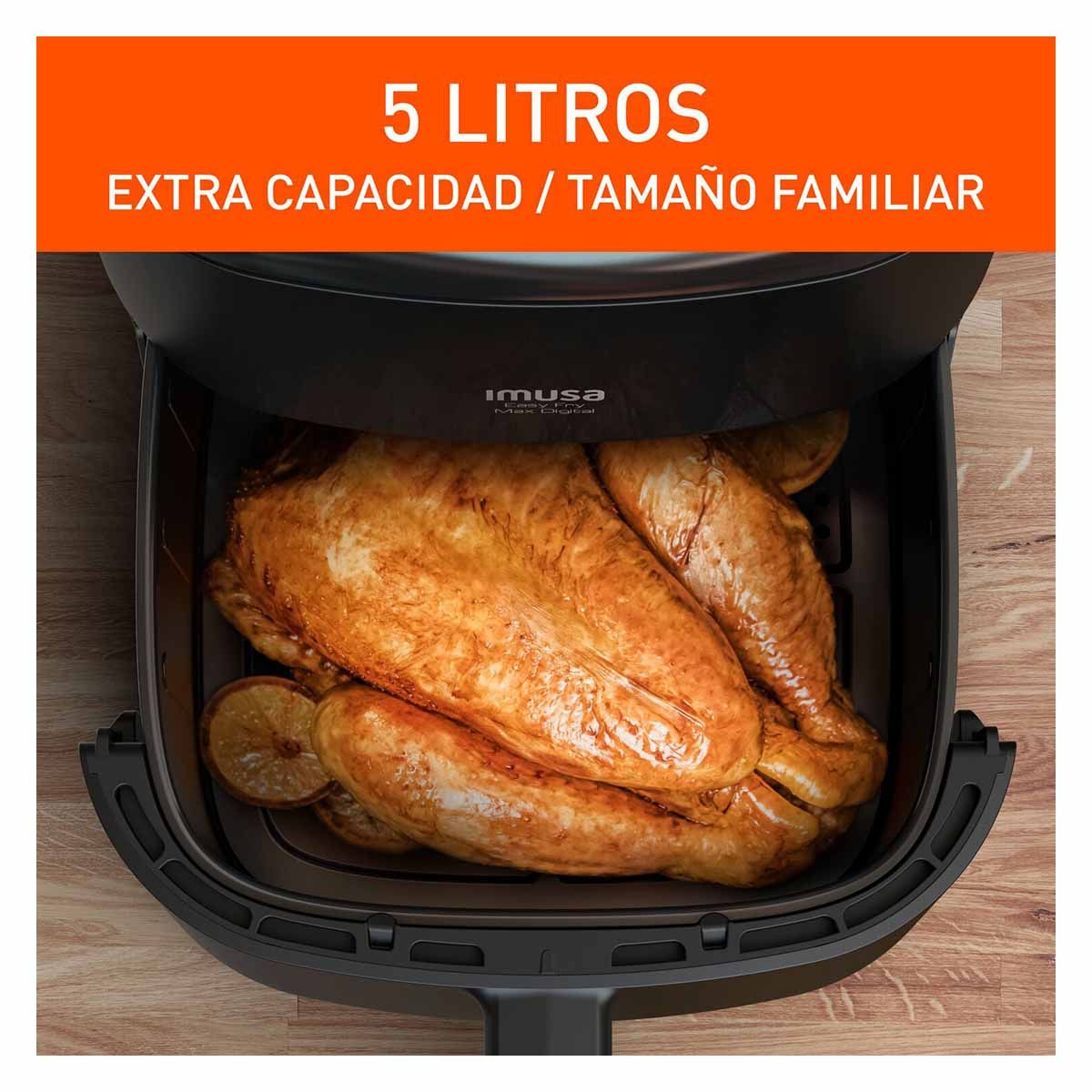 IMUSA - Freidora de aire IMUSA Max 5L digital negra