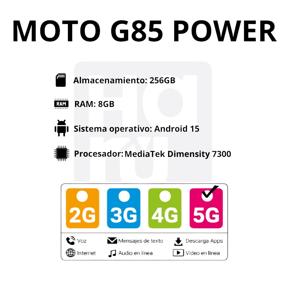 MOTOROLA - Celular Motorola G86 Power 8Gb Ram 256 Gb Verde