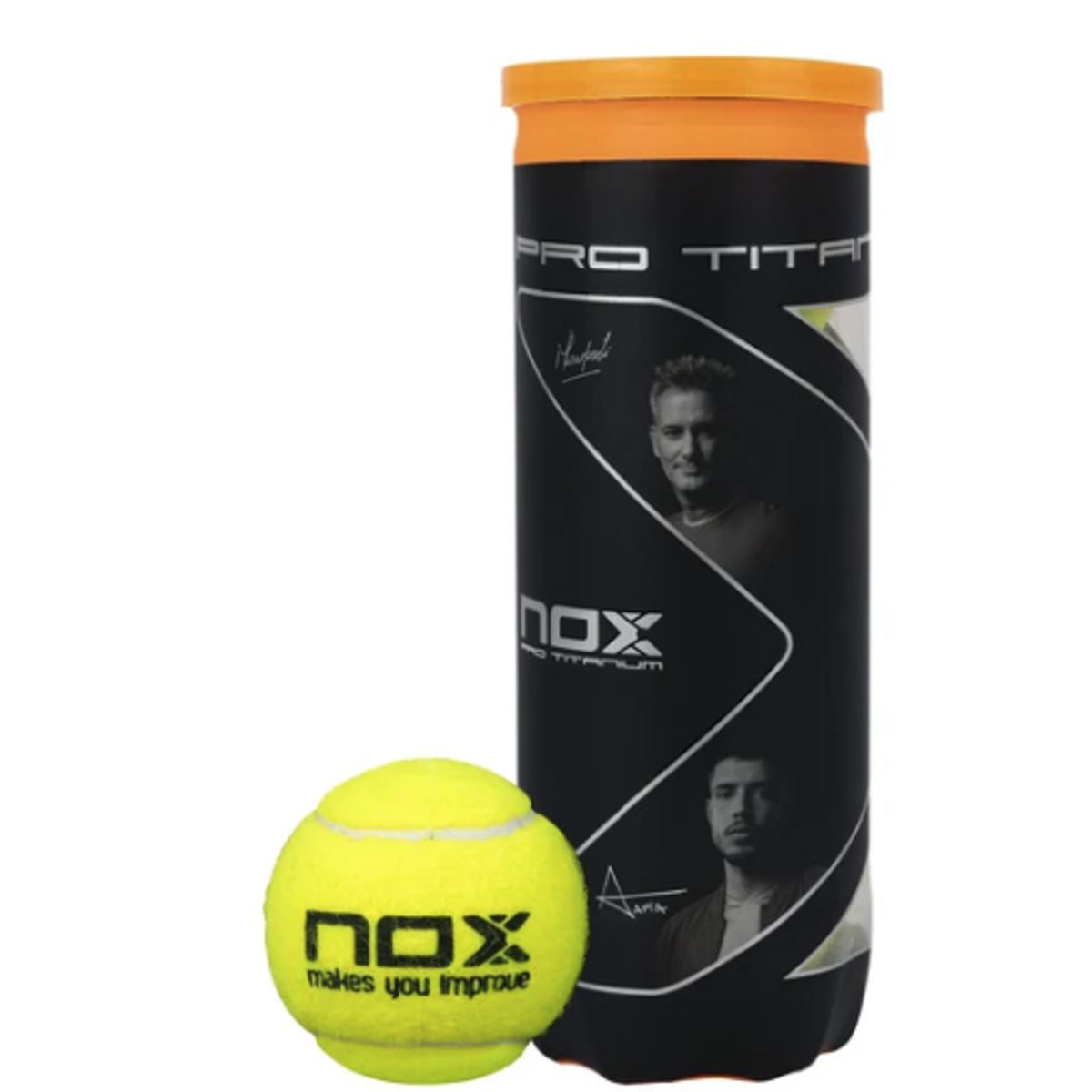 NOX - Pelotas Bolas NOX Pro TITANIUM Padel Tubo 3 Pelotas