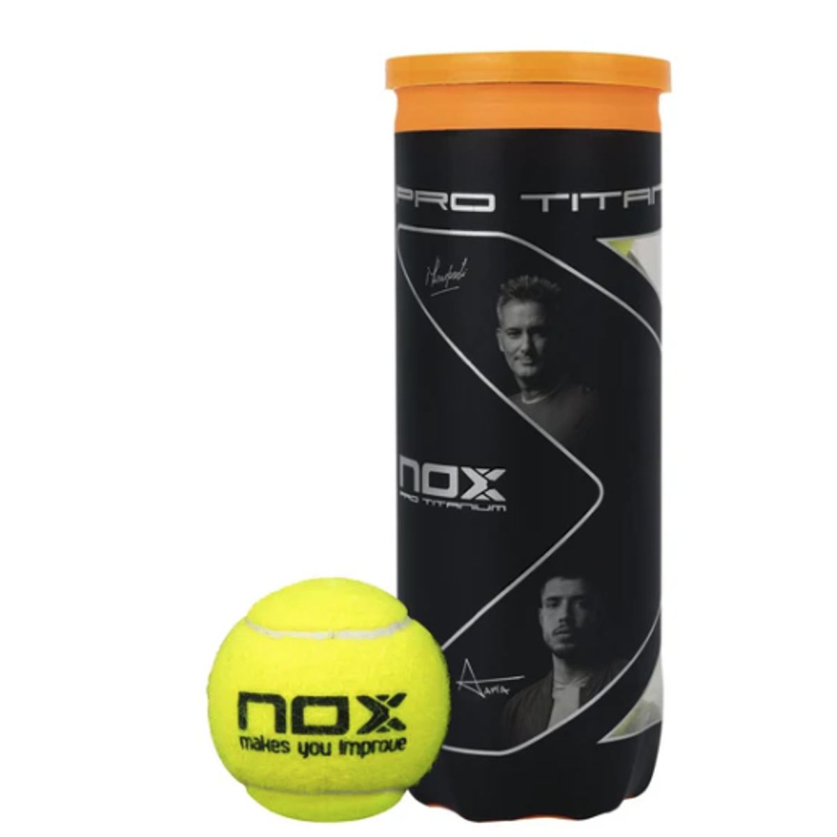 NOX - Pelotas Bolas NOX Pro TITANIUM Padel Tubo 3 Pelotas