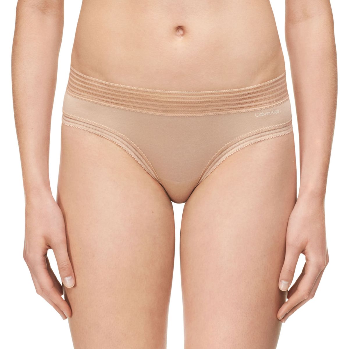 CALVIN KLEIN - Pantie Beige Tipo Hipster Para Mujer Calvin Klein