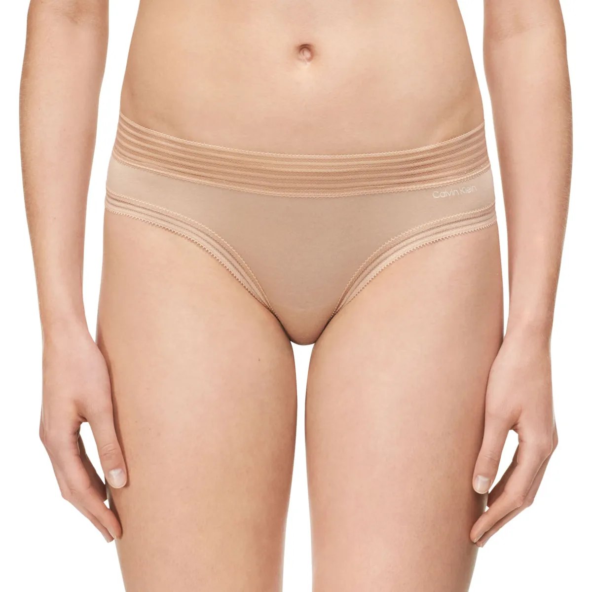 CALVIN KLEIN - Pantie Beige Tipo Hipster Para Mujer