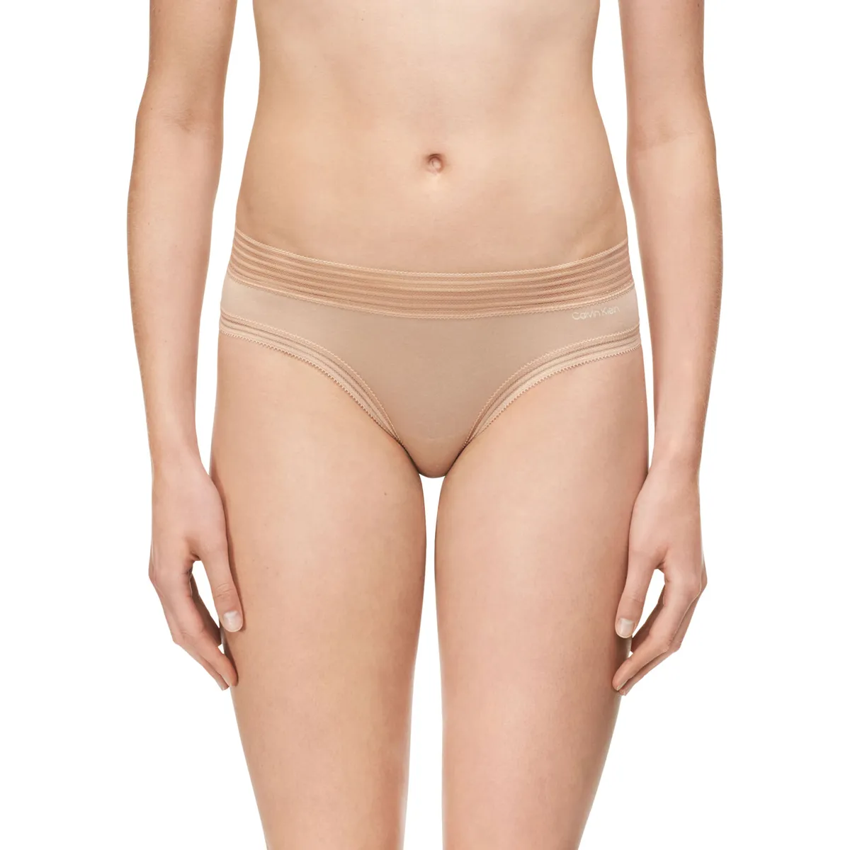 CALVIN KLEIN - Pantie Beige Tipo Hipster Para Mujer