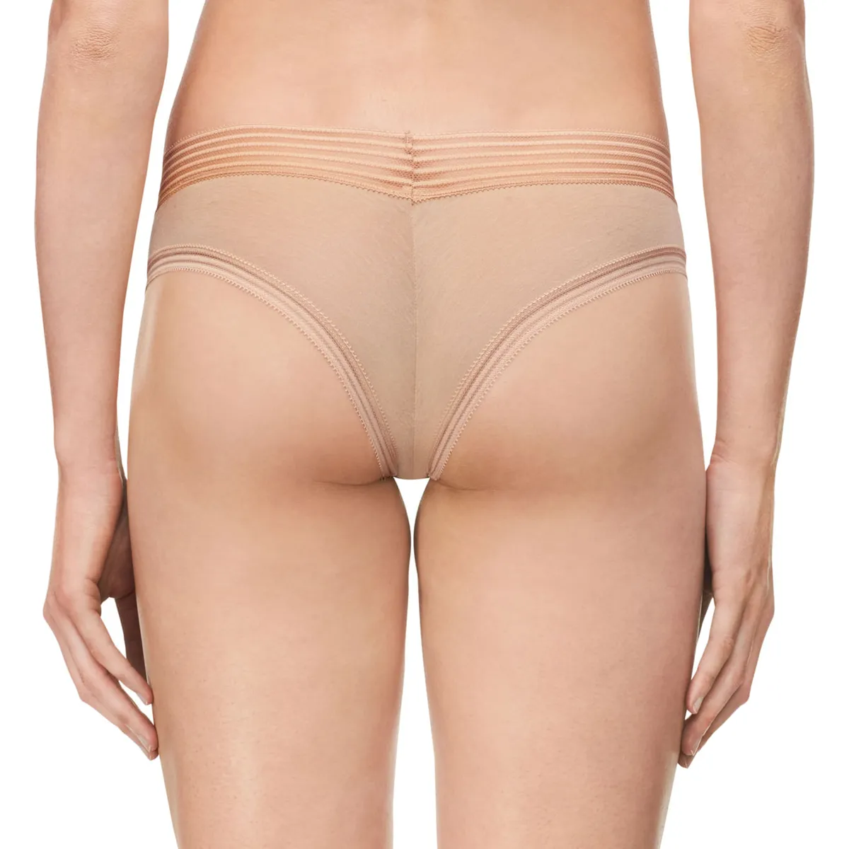 CALVIN KLEIN - Pantie Beige Tipo Hipster Para Mujer