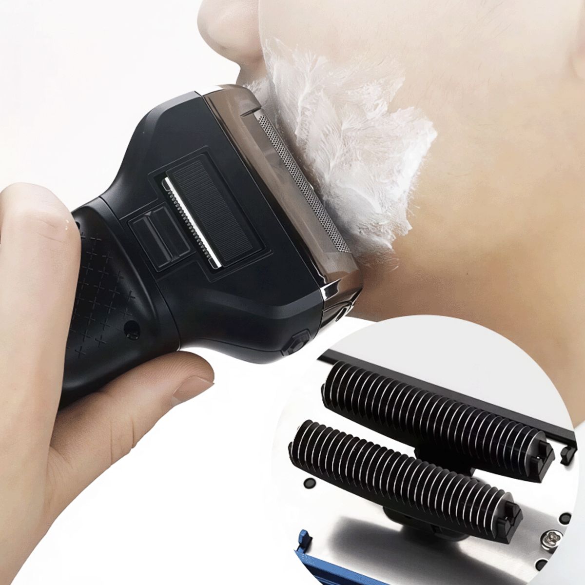COMPRALOENCASA COM - Rasuradora 3 en 1 Trimmer Afeitadora Recargable para Barba Nariz y Patillas