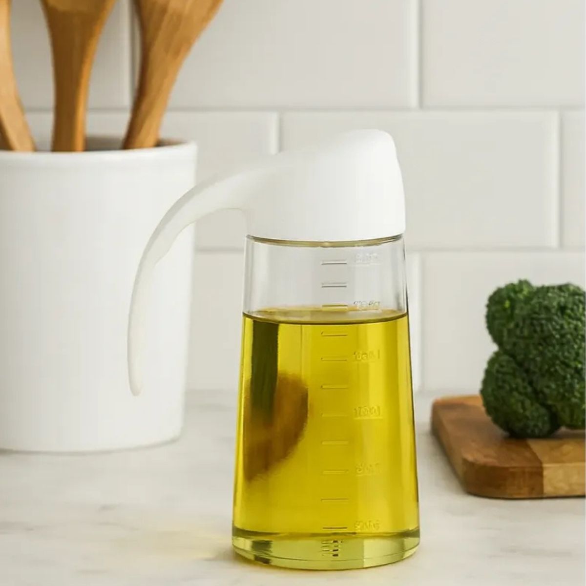 GENERICO - Juego 5 Recipientes Aceite Vinagre y Condimentos 630ml/280ml Cocina Vidrio