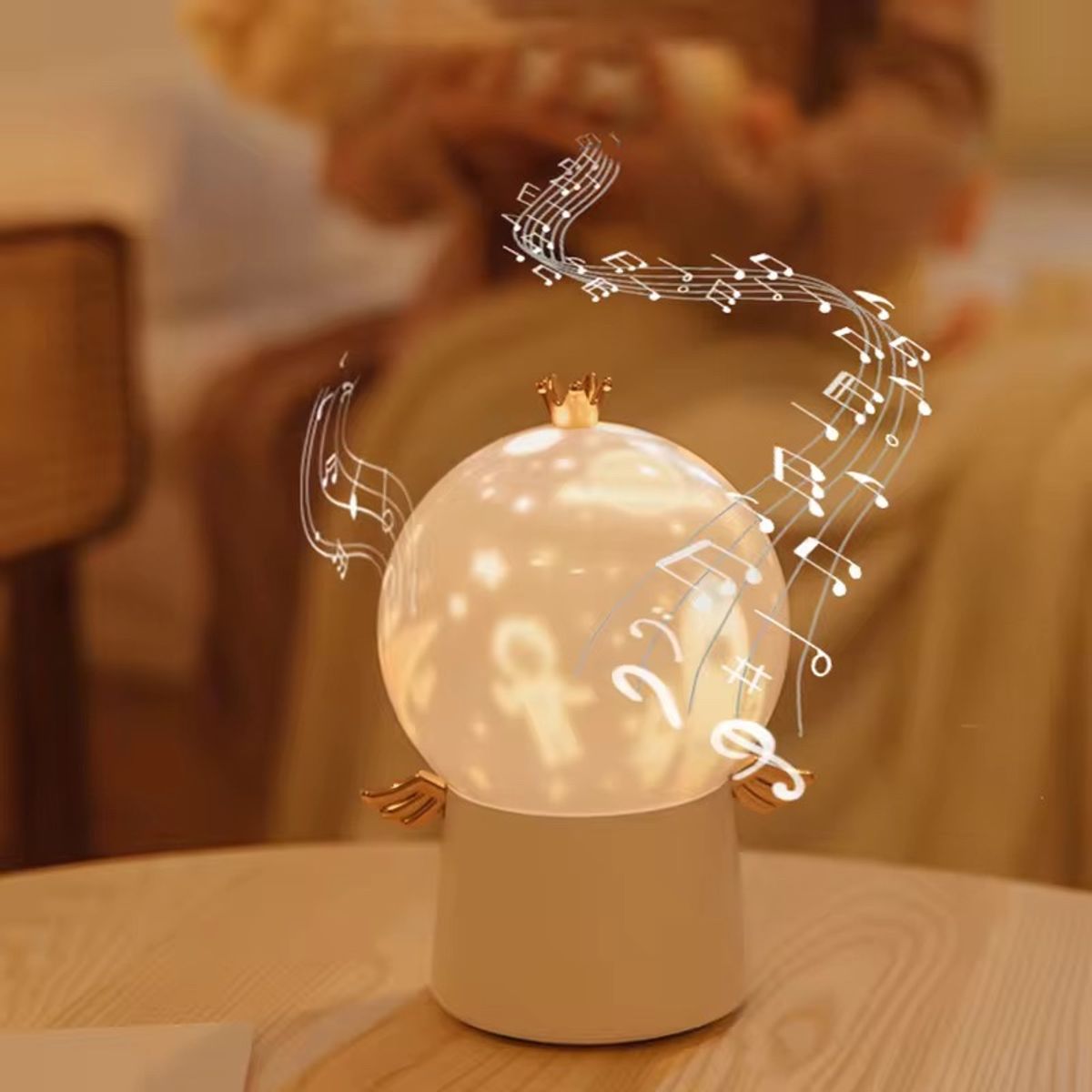GENERICO - Lampara Proyector Estrellas Luz Nocturna Infantil Con Musica Relajante USB
