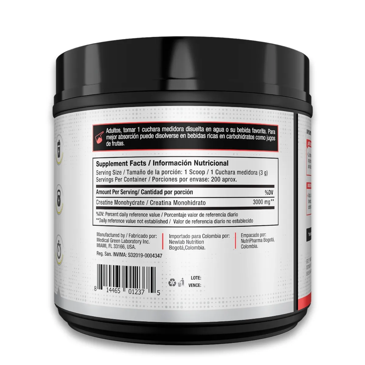 VITANAS - Creatine Time 600 g - Creatina Monohidrato - Vitanas