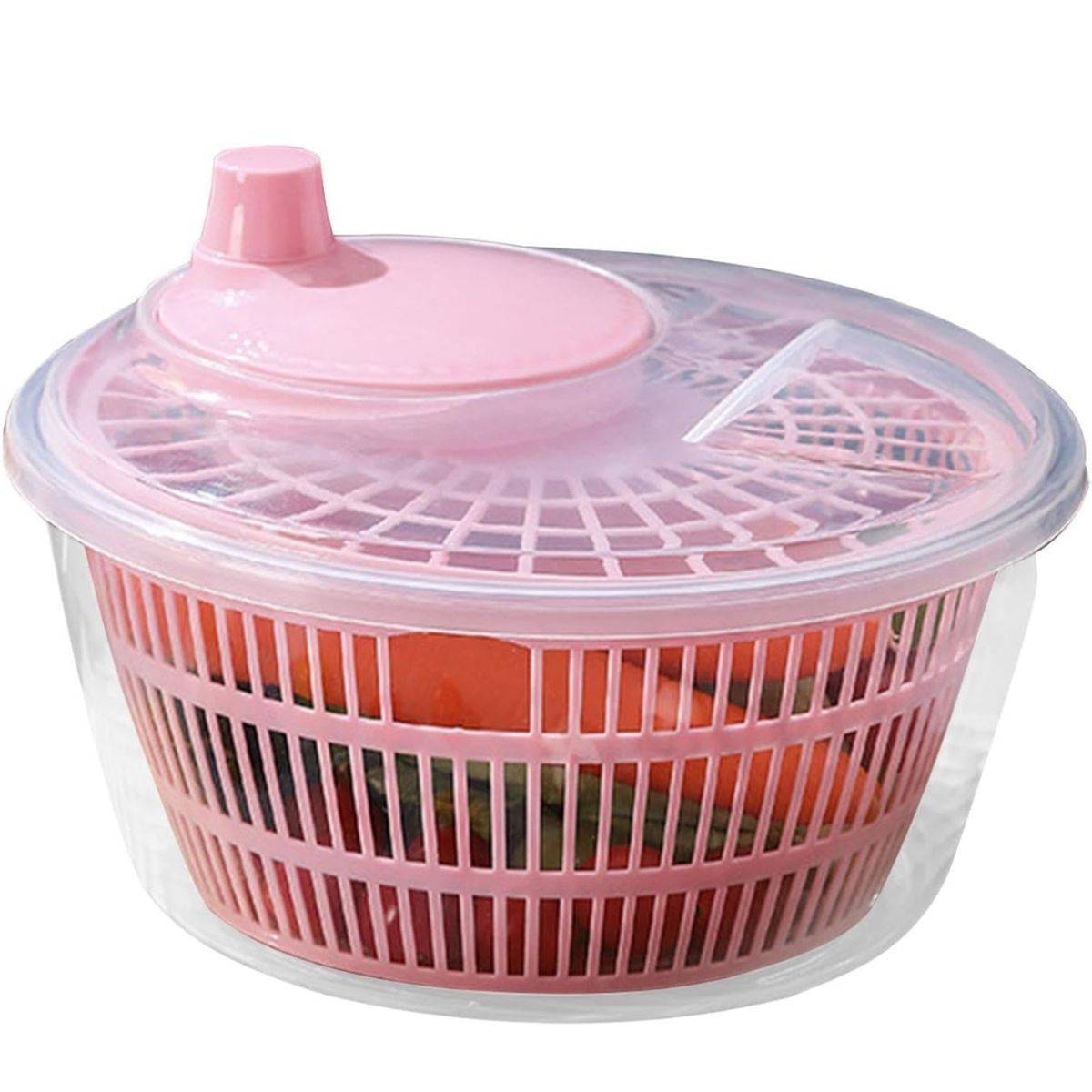 GENERICO - Lavadora y Secador De Ensaladas Manual 22.8cm Escurridor De Frutas y Verduras PP Duradero