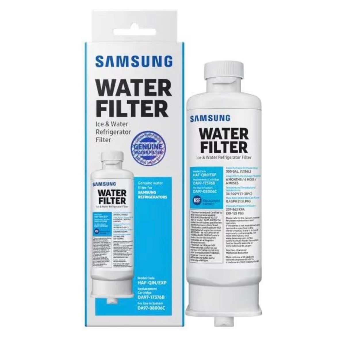 SAMSUNG - Filtro De Agua Cuadrado Para Nevera SAMSUNG DA97-17376B DA97-08006C
