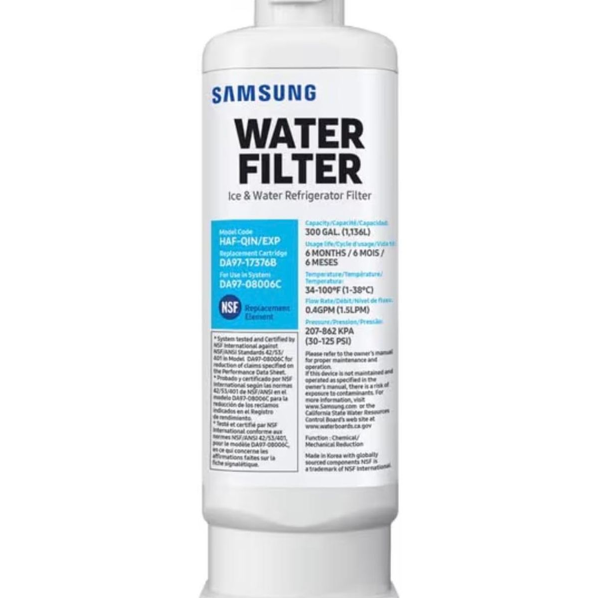 SAMSUNG - Filtro De Agua Cuadrado Para Nevera SAMSUNG DA97-17376B DA97-08006C