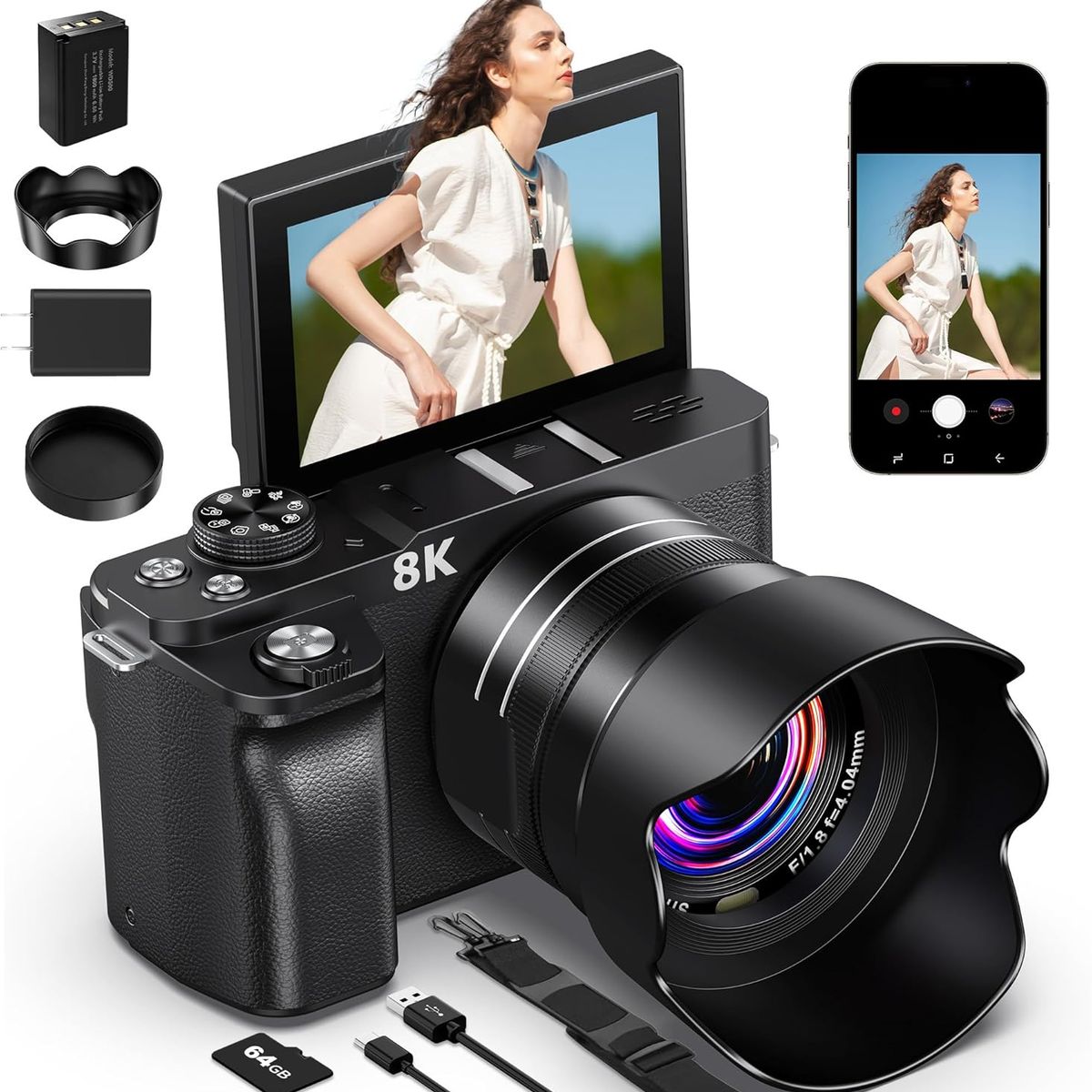 GENERICO - Cámara Digital 8K 88MP Profesional para Vlogging y Fotografía Creativa