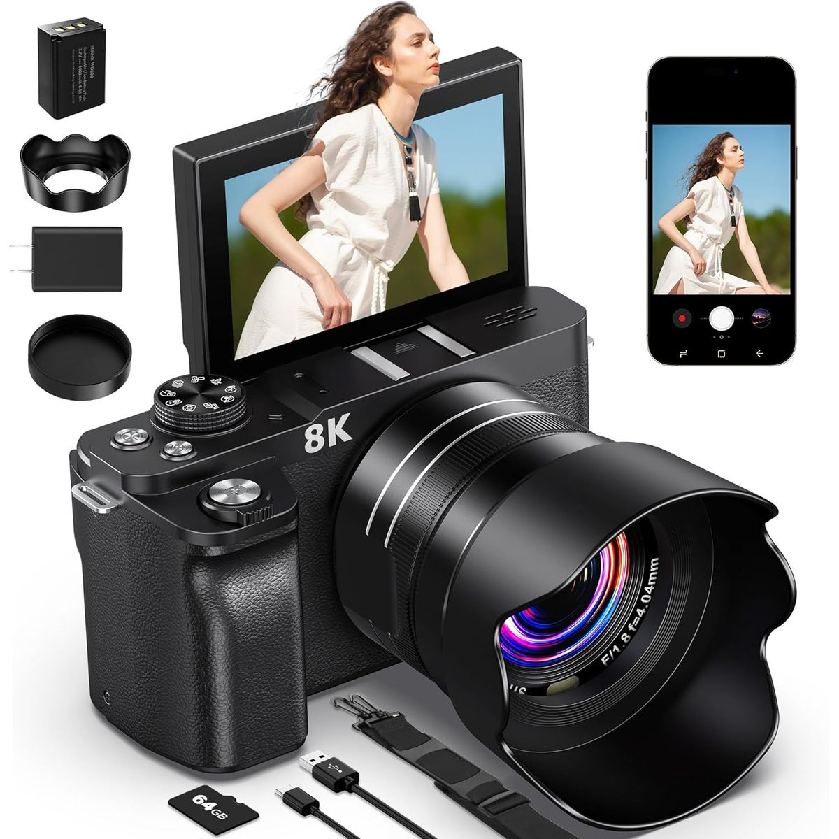 GENERICO - Cámara Digital 8K 88MP Profesional para Vlogging y Fotografía Creativa