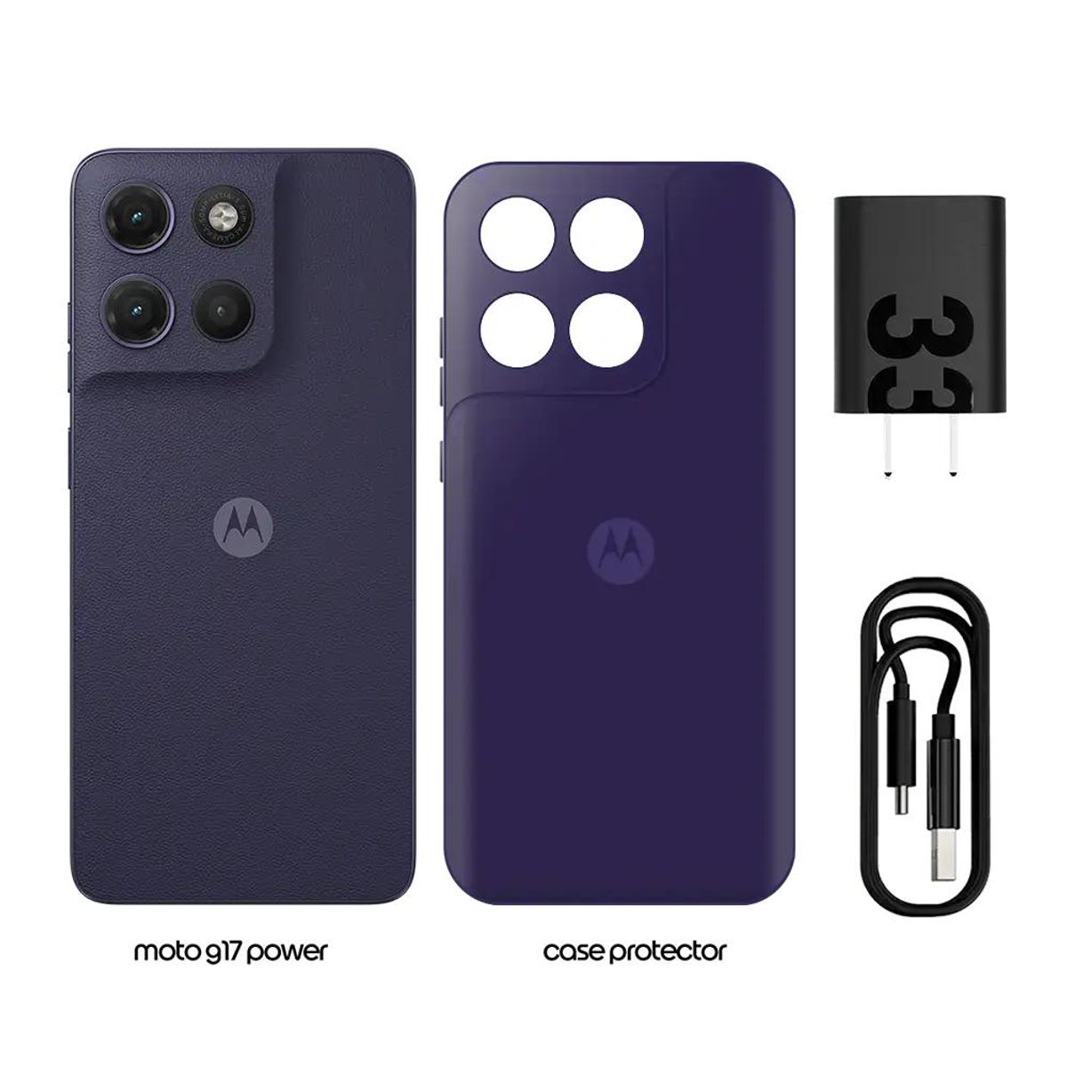 MOTOROLA - Celular Motorola G17 Power 4GB 256GB Azul Arandano