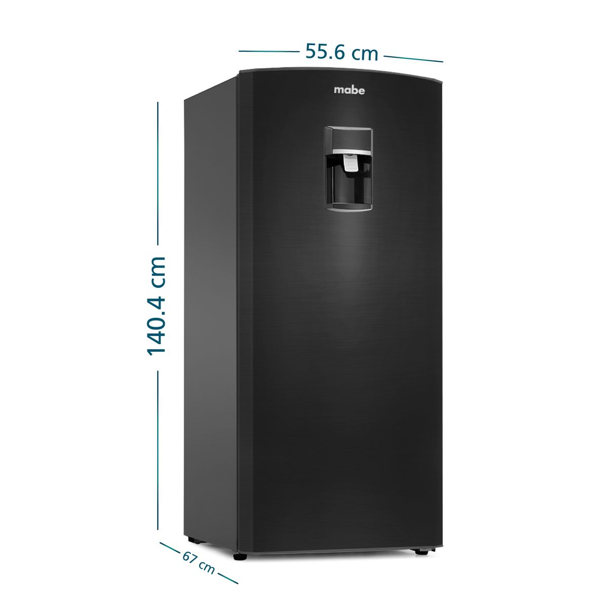  - Nevera Convencional 235 L Brutos Black Steel Mabe RMU235NACC