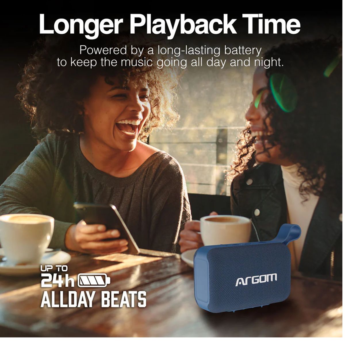 ARGOM TECH - Parlante Bluetooth Portátil Argom Boogielink Azul
