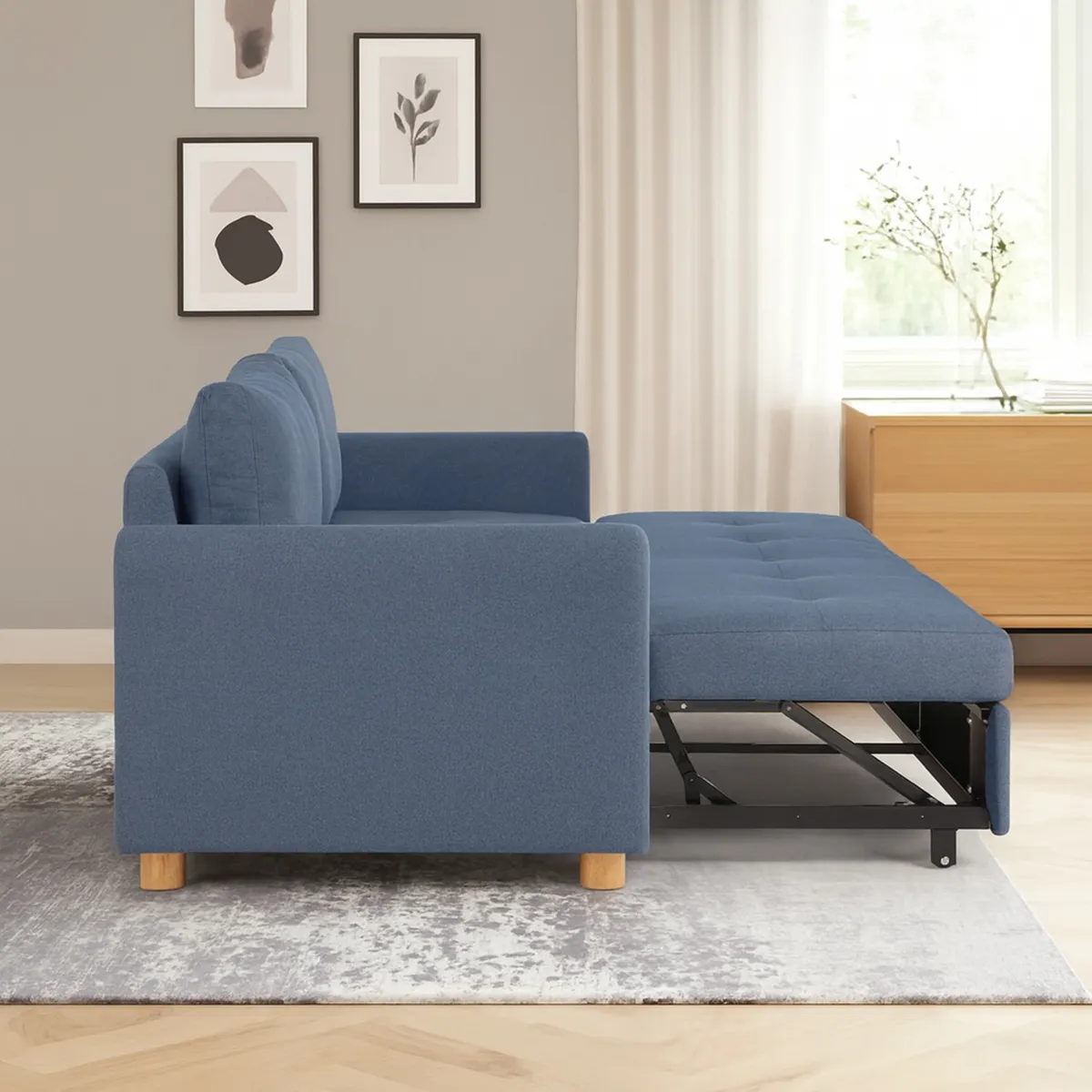 SOFA MARKET - Sofa Cama Cajon Dominica 2 Puestos Tela Colores Varios