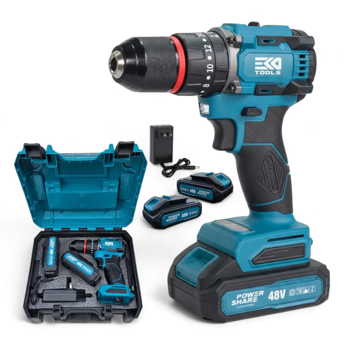PROTOOL - Taladro Percutor Inalámbrico Brushless Ekotool 48v 13mm