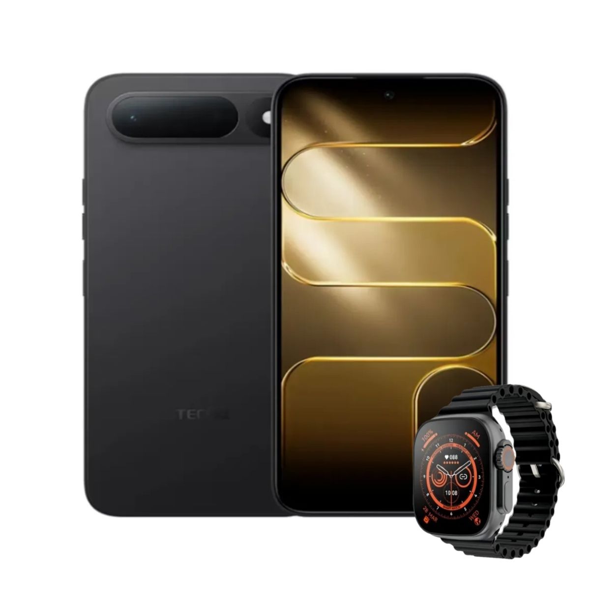 TECNO MOBILE - Tecno Spark 50 5G 256GB 8+8GB Negro + Smartwatch