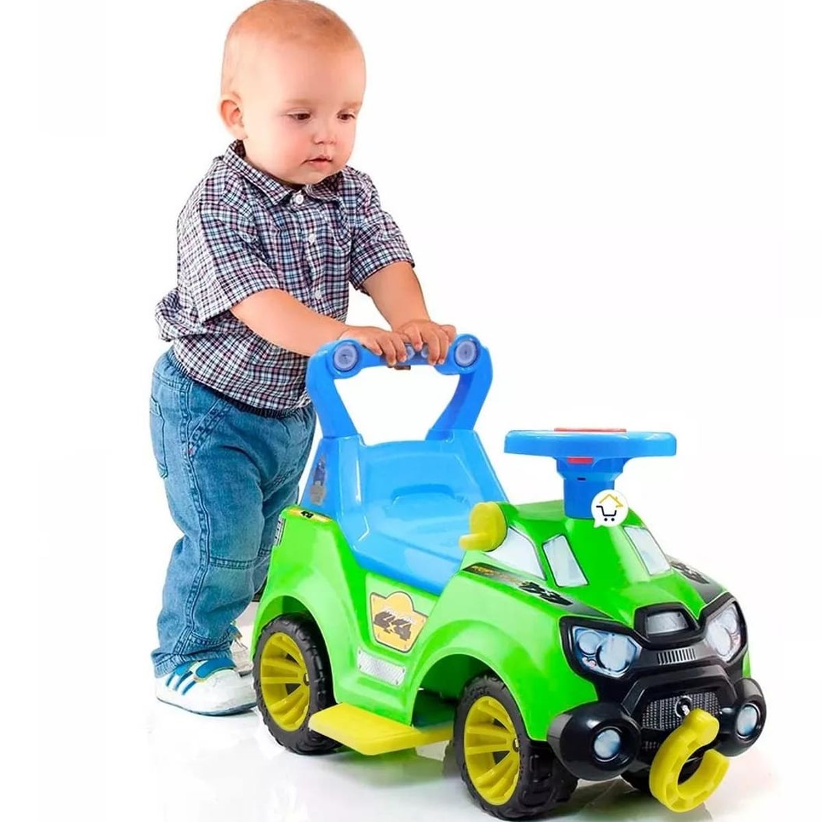 BOY TOYS - Carro Montable Paseador Adaptable 3 En 1 Guía Brazo Y Posa Pies