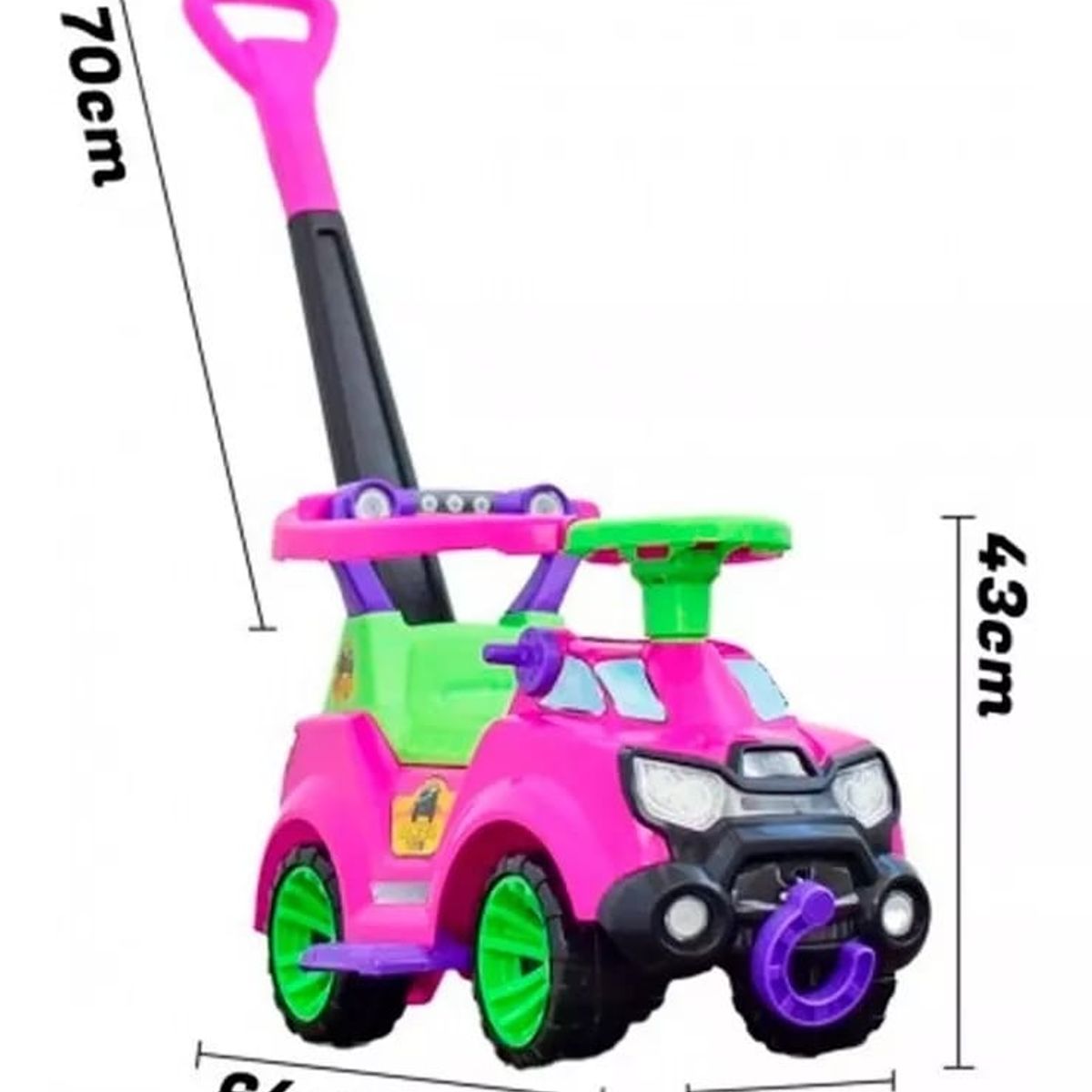 BOY TOYS - Carro Montable Paseador Adaptable 3 En 1 Guía Brazo Y Posa Pies