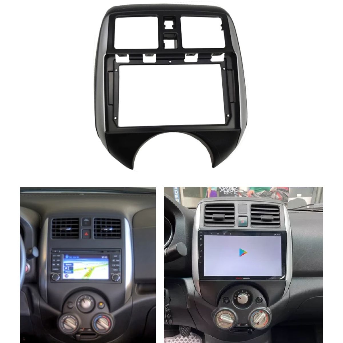 GENERICO - Consola Nissan Versa 2012 - 2014 x 9 Pulgadas negro