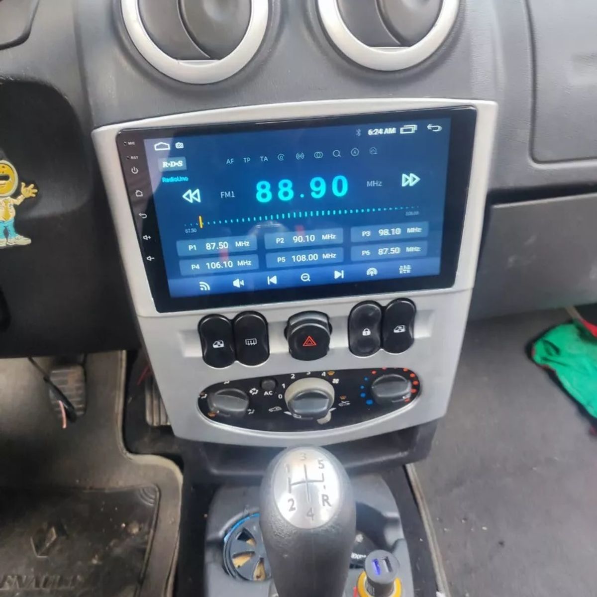 GENERICO - Consola Renault Logan, Sandero, Stepway 9 gris p