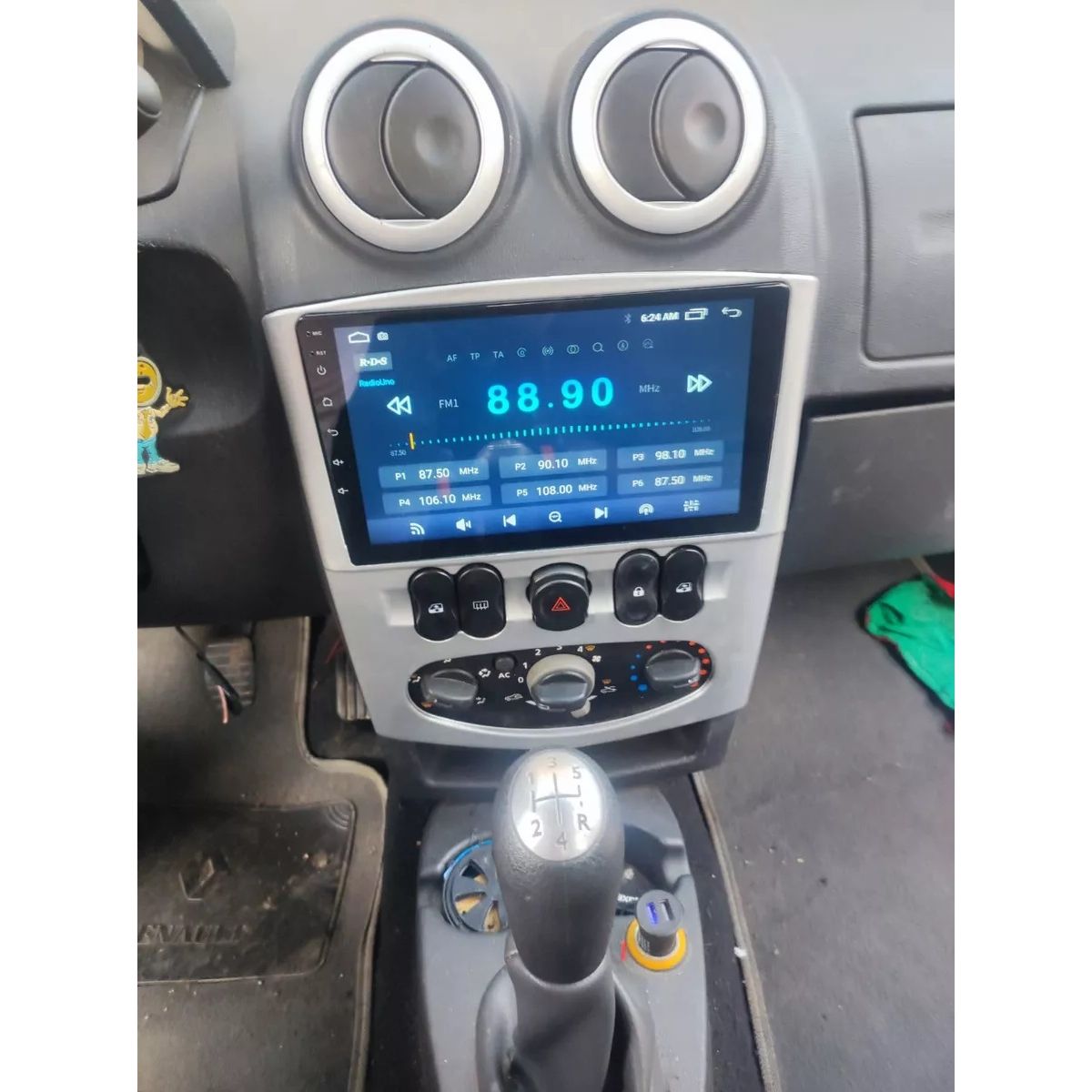 GENERICO - Consola Renault Logan, Sandero, Stepway 9 gris p