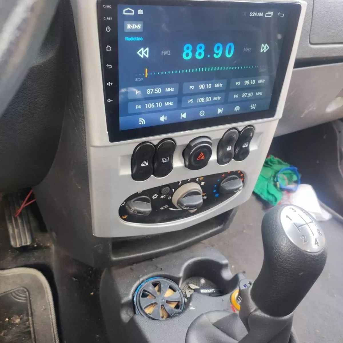 GENERICO - Consola Renault Logan, Sandero, Stepway 9 gris p