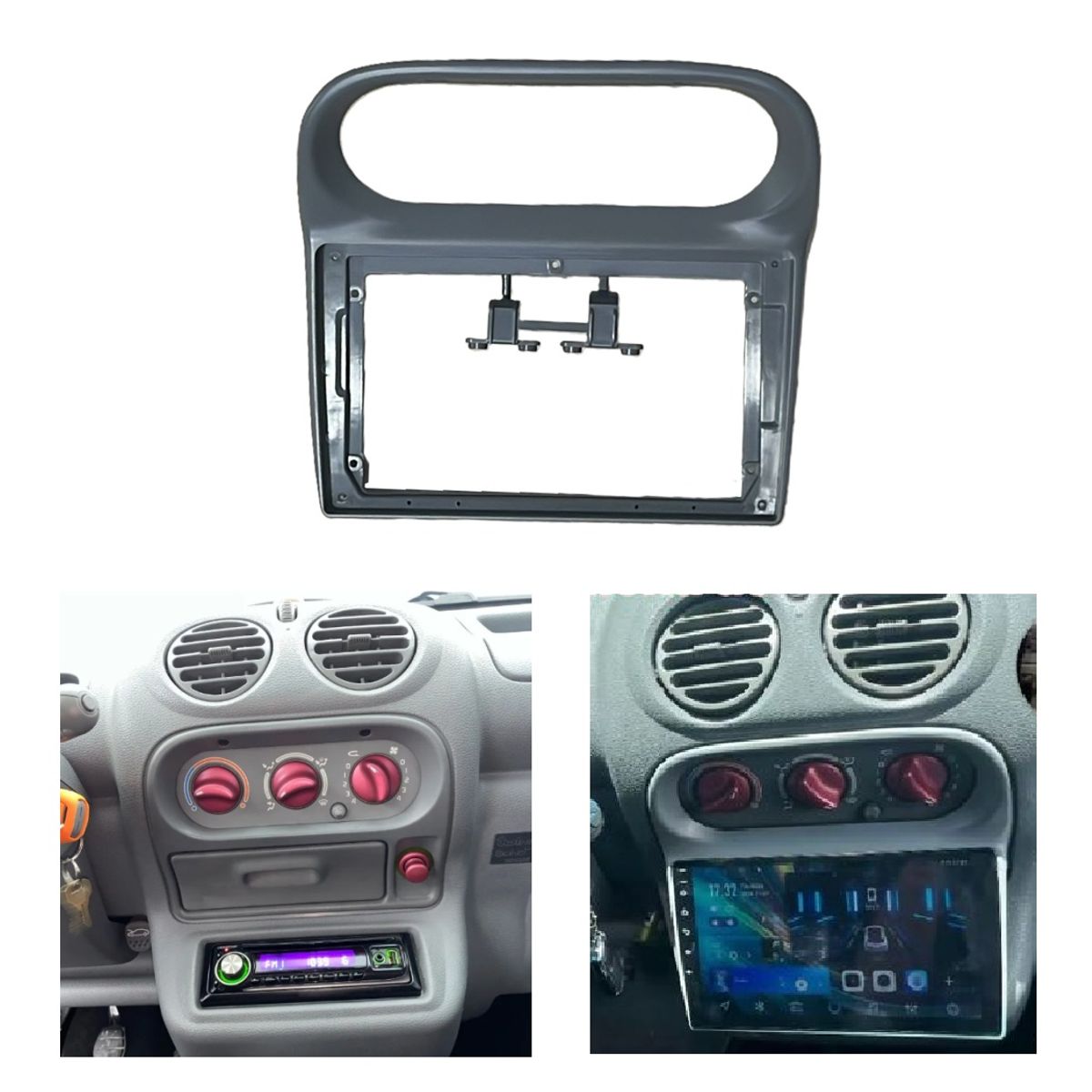 GENERICO - Consola Renault Twingo 2001 - 2013 x 9 gris