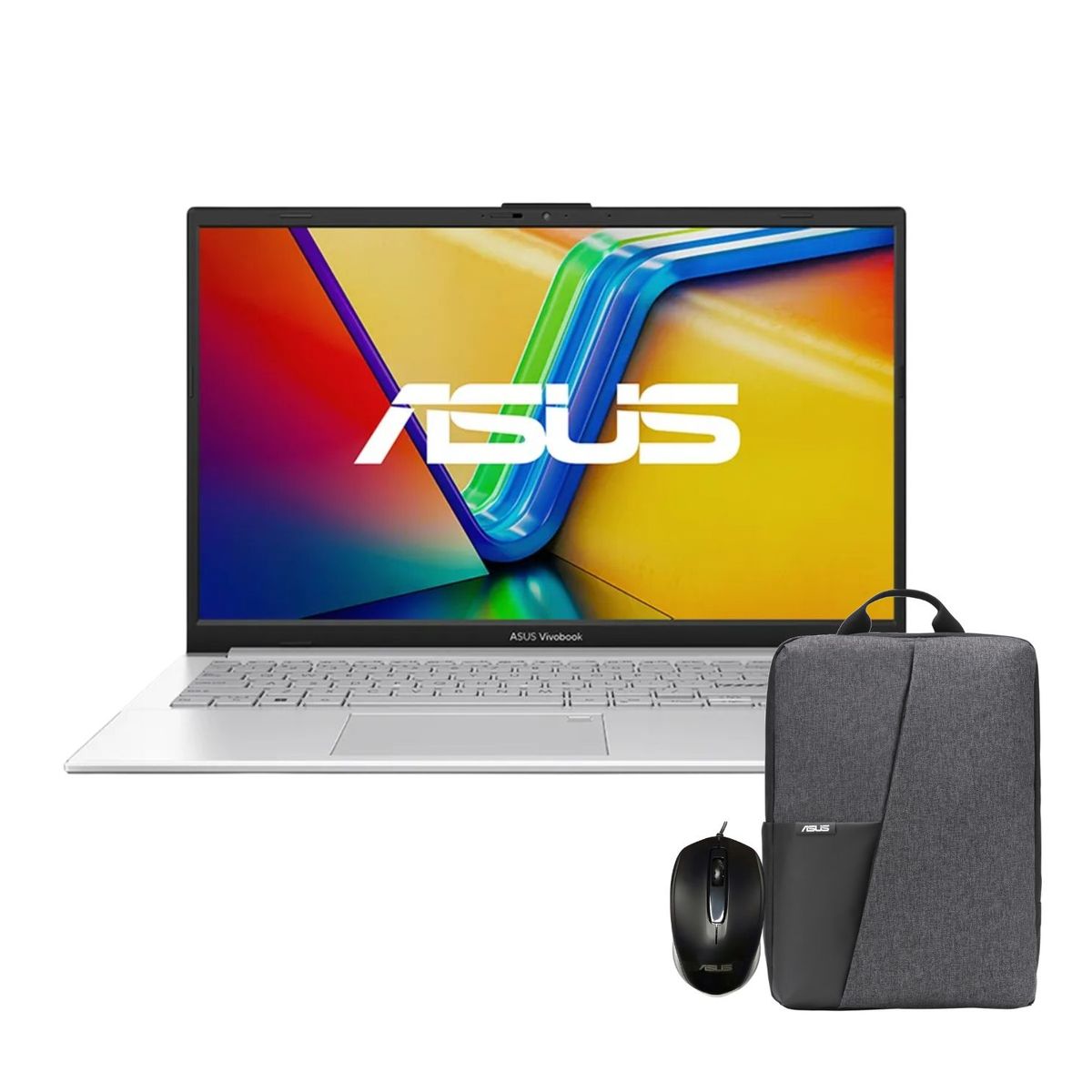 ASUS - Portatil ASUS VivoBook Go 15 E1504FA-BQ2334 Ryzen 5 7520U 16GB 512GB Silver 15.6″ + Maletín y Mouse