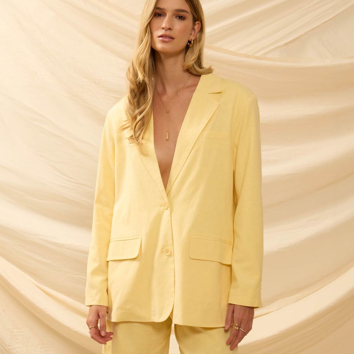 PATPRIMO - Blazer  Para Mujer  Color Amarillo Marca Patprimo #30400149