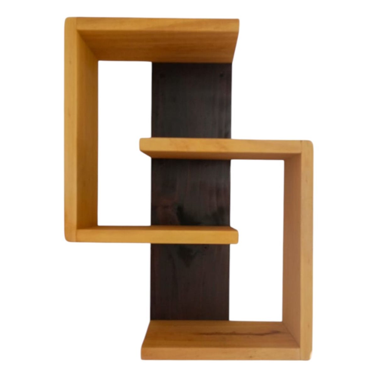 GENERICO - Repisa Decorativa Zigzag en Madera Pino Natural