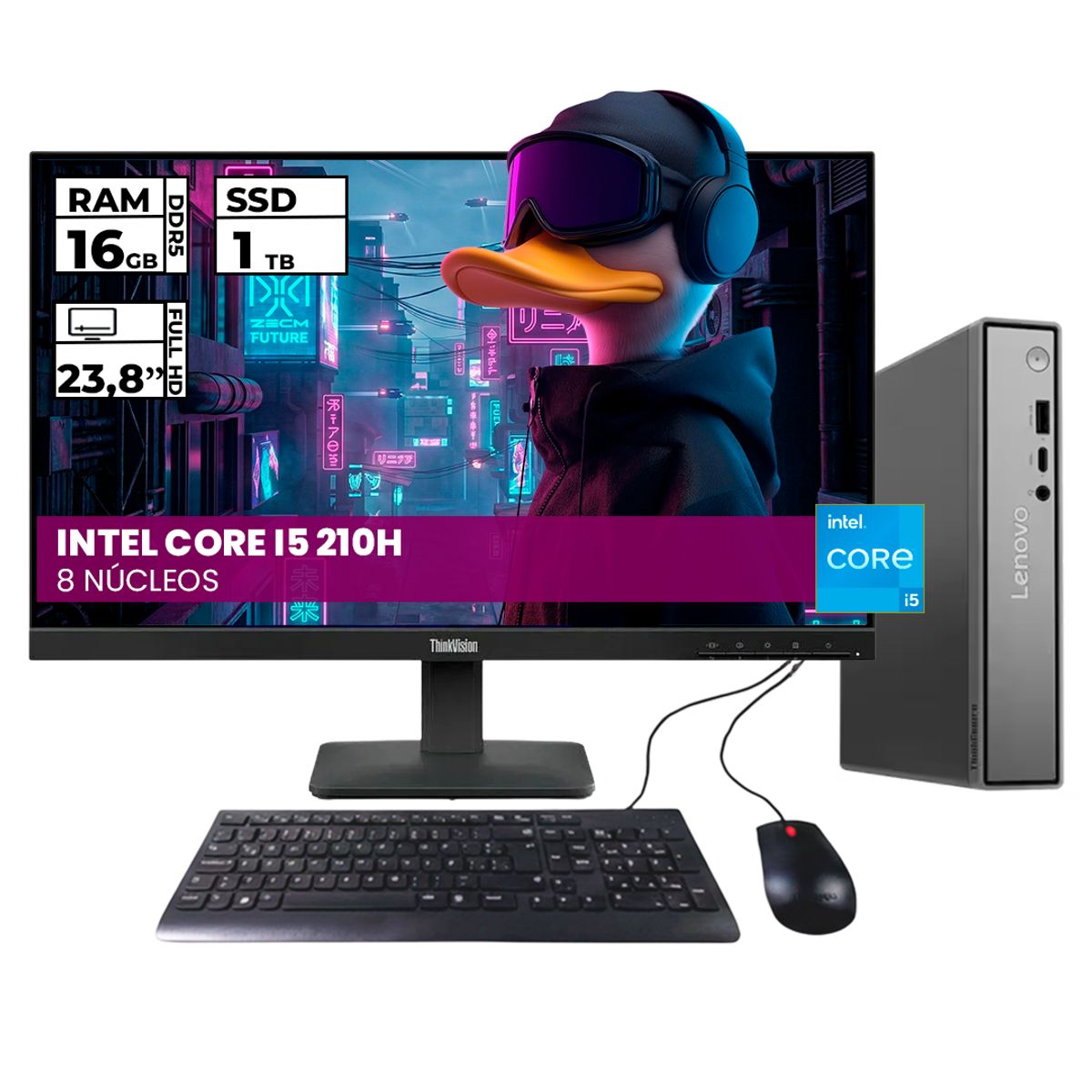 LENOVO - PC TINY LENOVO THINKCENTRE NEO 50Q GEN 5 INTEL CORE 5 210H 16 GB RAM 1 TB SSD M.2