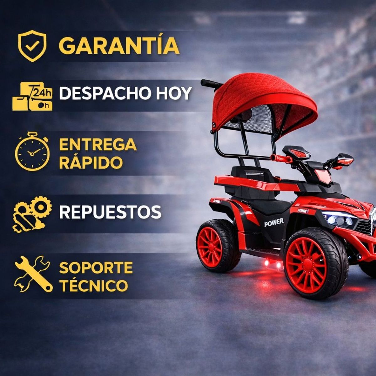 BRITOCHET - Carro Montable Eléctrico Niños 3 En 1 Control Remoto Ref1769