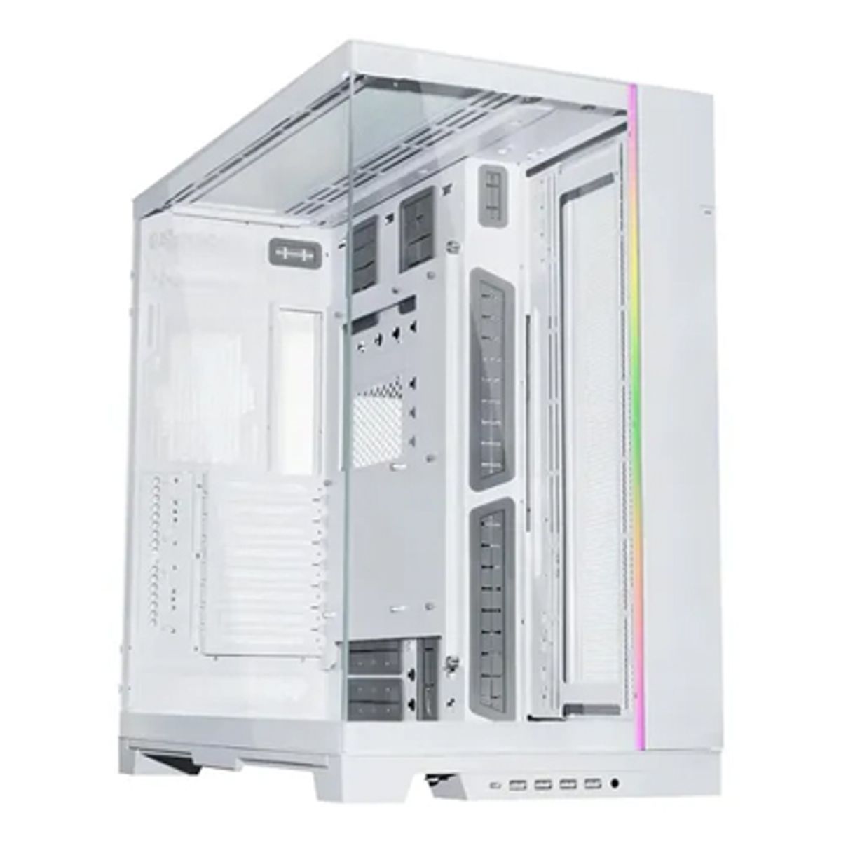 JYR TECHNOLOGY - Chasis Gamer Wattana Artico Snow CH-3611 - 7 Coolers ARGB - Vidrio Templado - ATX Premium RGB