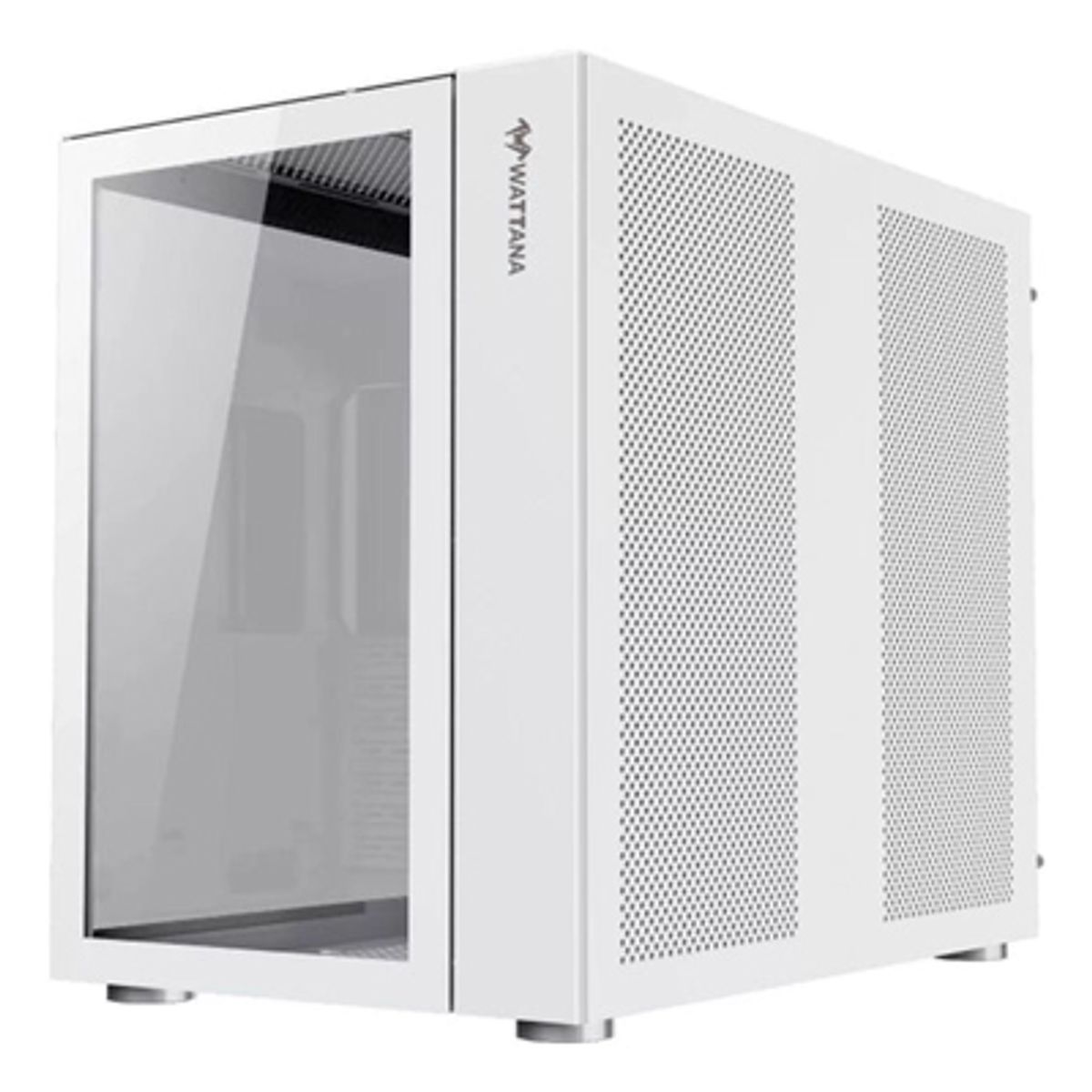 JYR TECHNOLOGY - Chasis Gamer Wattana Artico Snow CH-3611 - 7 Coolers ARGB - Vidrio Templado - ATX Premium RGB