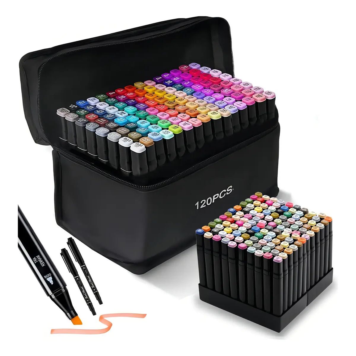 TOUCH - Marcadores Doble Punta 120 Colores T-120 Base De Agua
