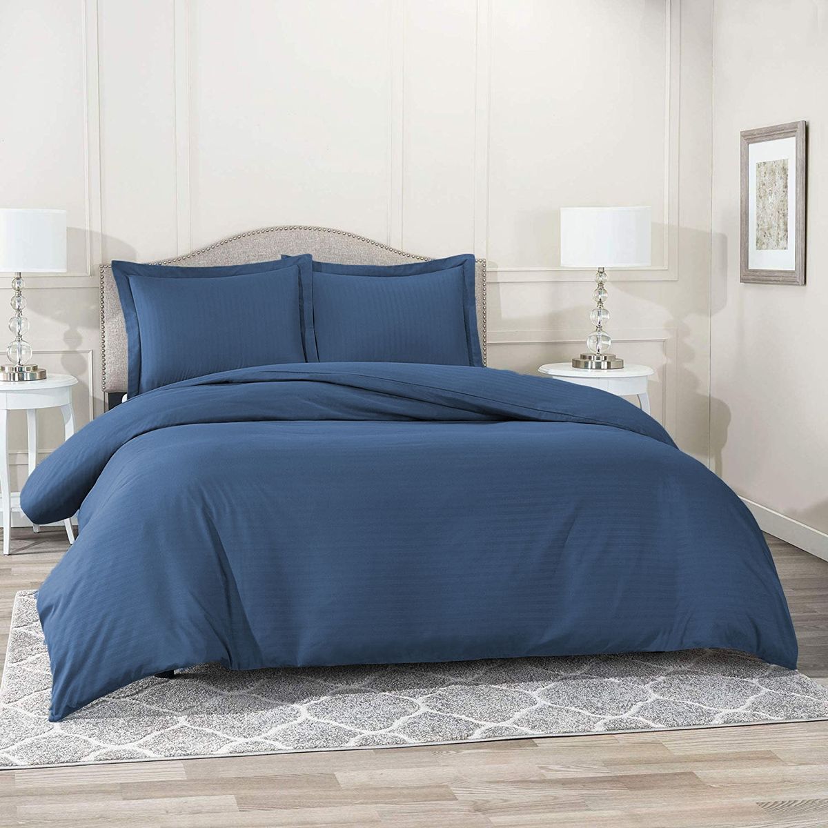 GENERICO - Set Duvet mas Plumon cama Doble Unicolor Azul