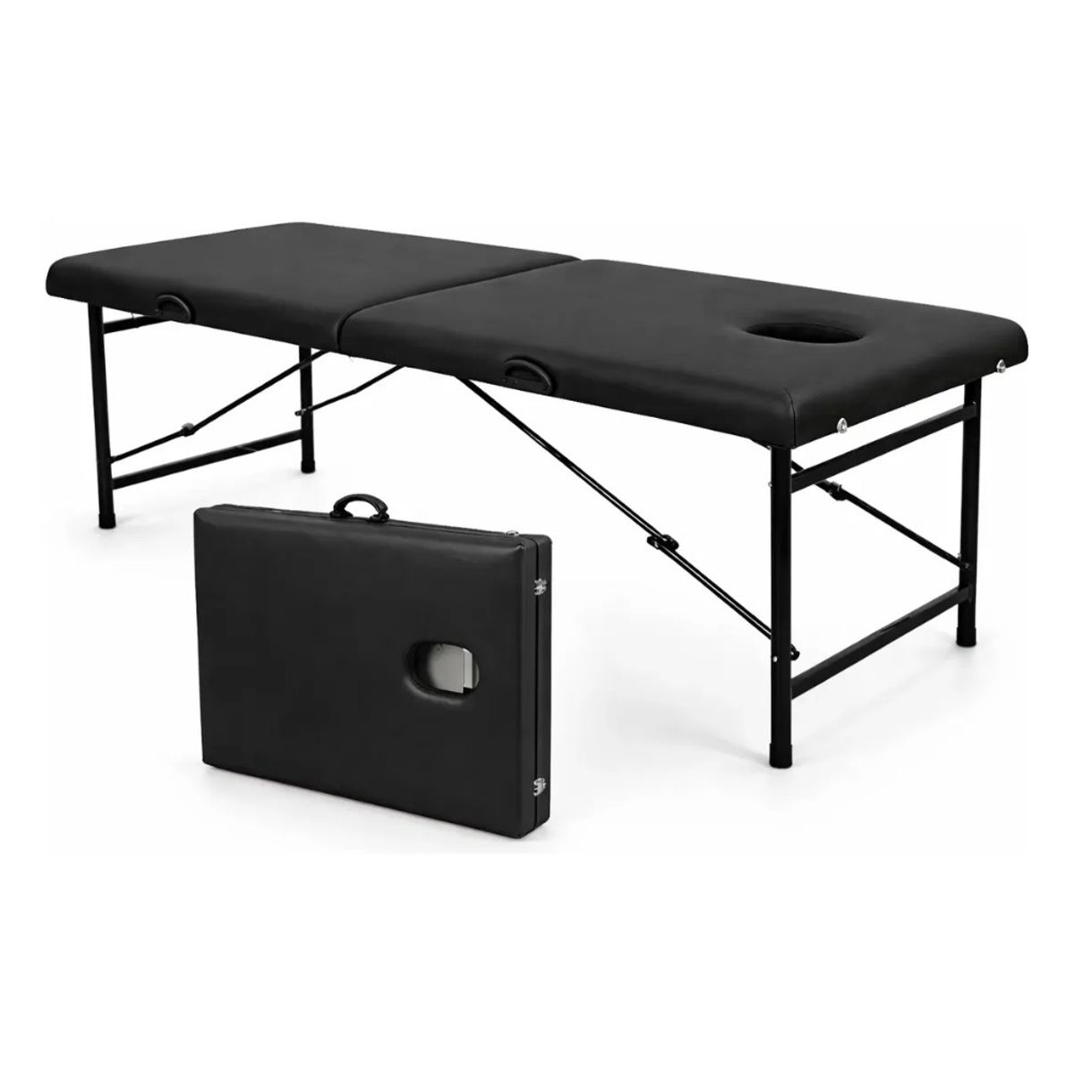 NANOFORT - Camilla Masaje Profesional Metálica Plegable Portátil Spa