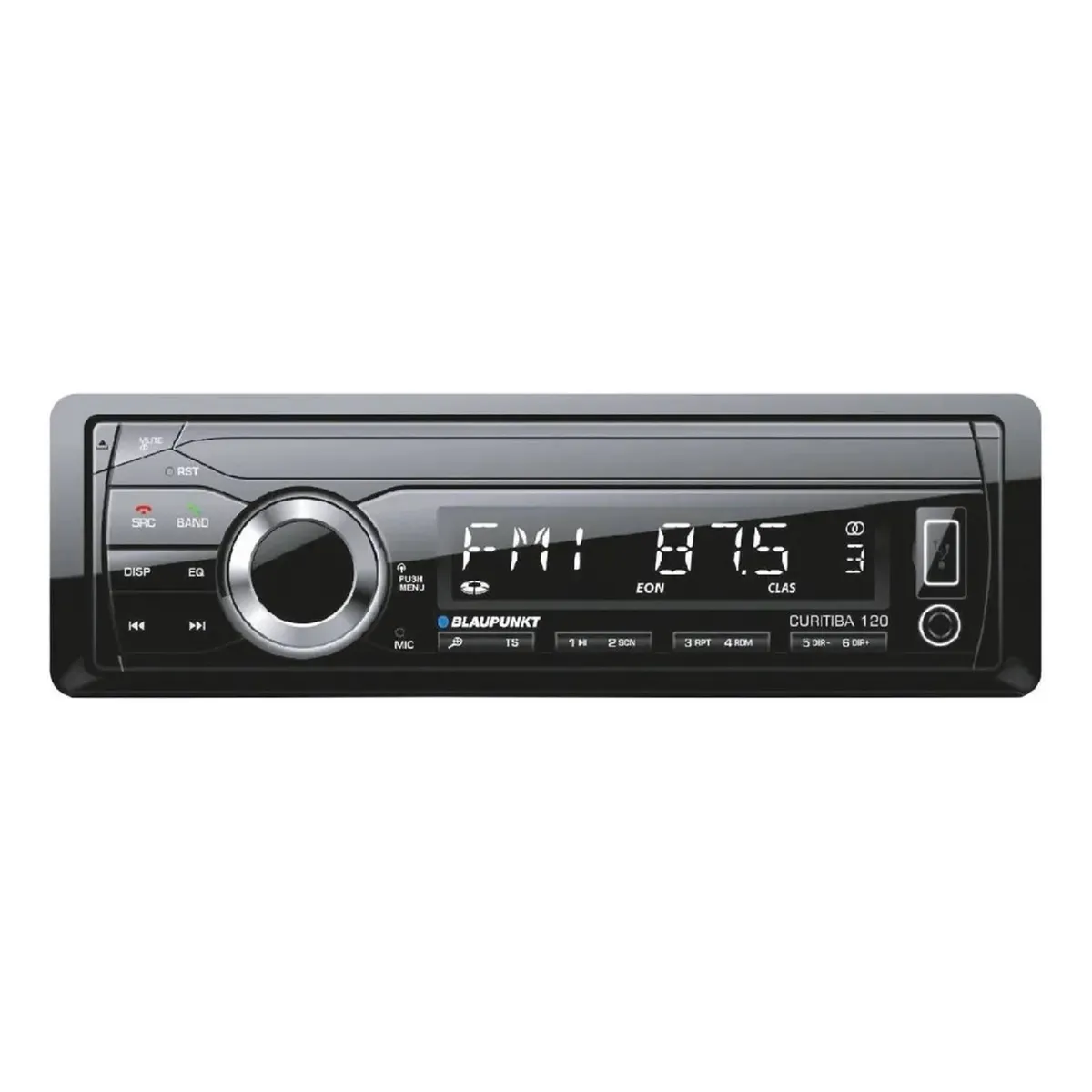 BLAUPUNKT - Radio Blaupunkt Curitiba 120 Auto USB Bluetooth Ecualizador Negro