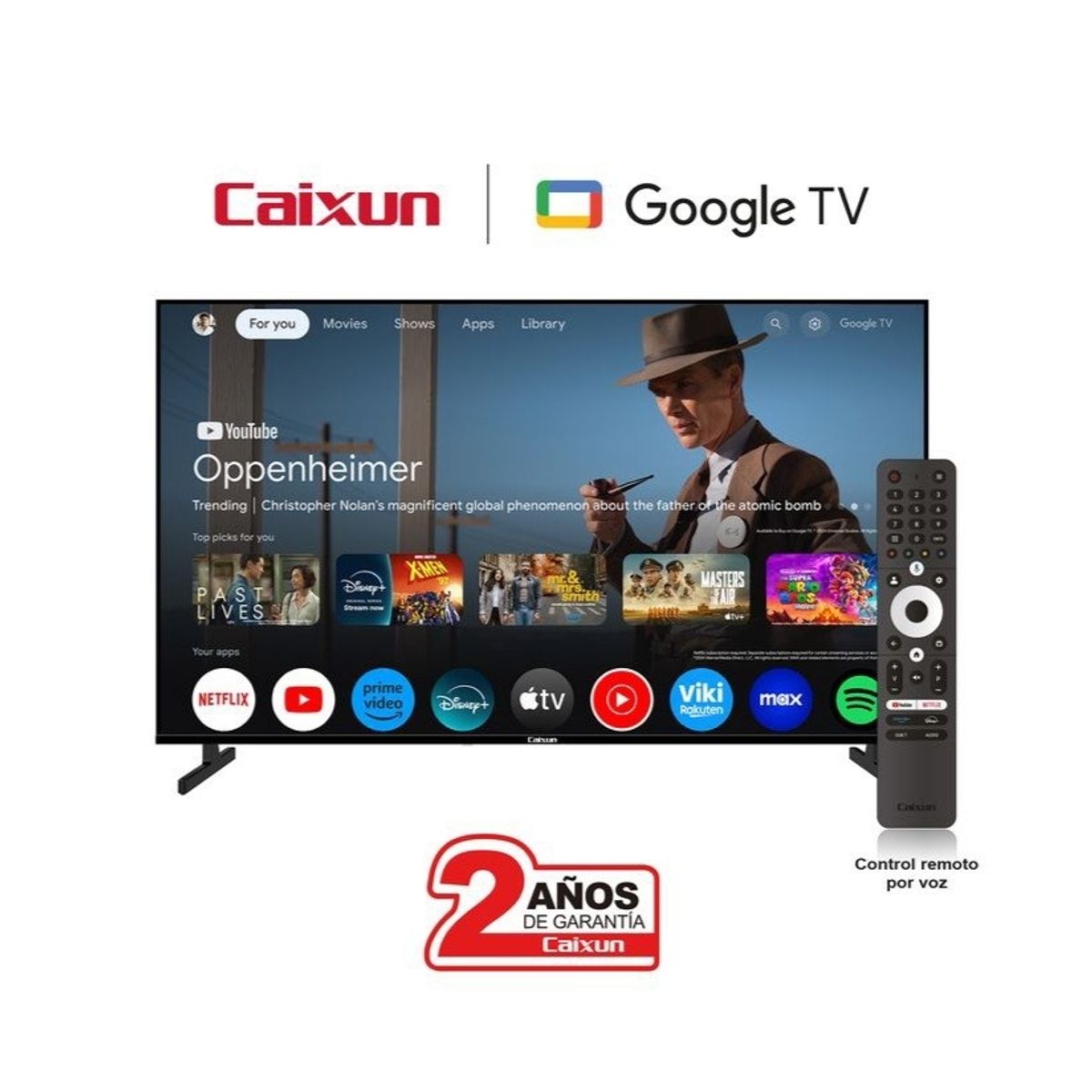 CAIXUN - Televisor Caixun 50 Pulgadas UHD Smart Google C50Kaug