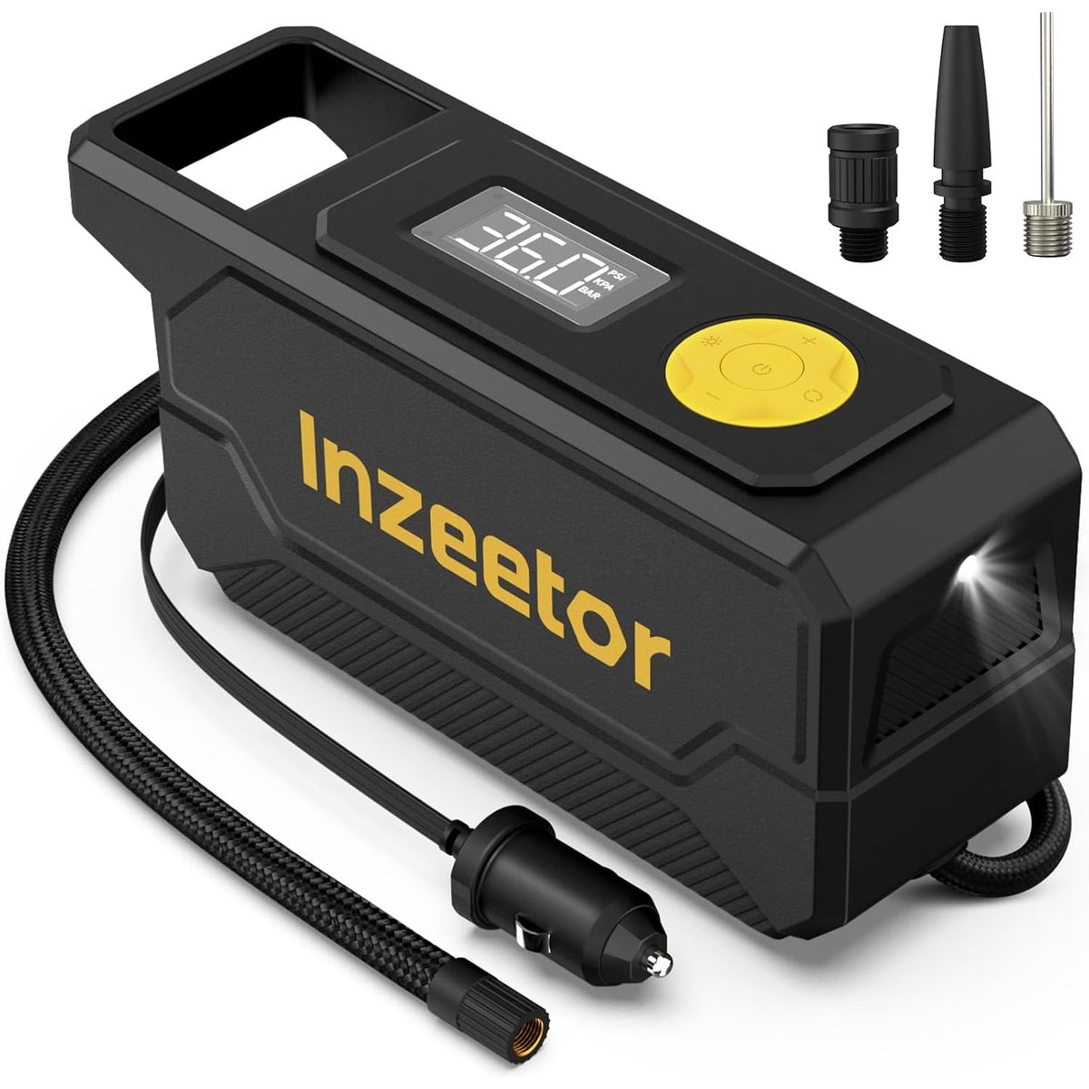 AMERICAN AIR - Compresor de Aire Portátil 150 PSI 12V – Inflado Rápido y Preciso con Auto Apagado
