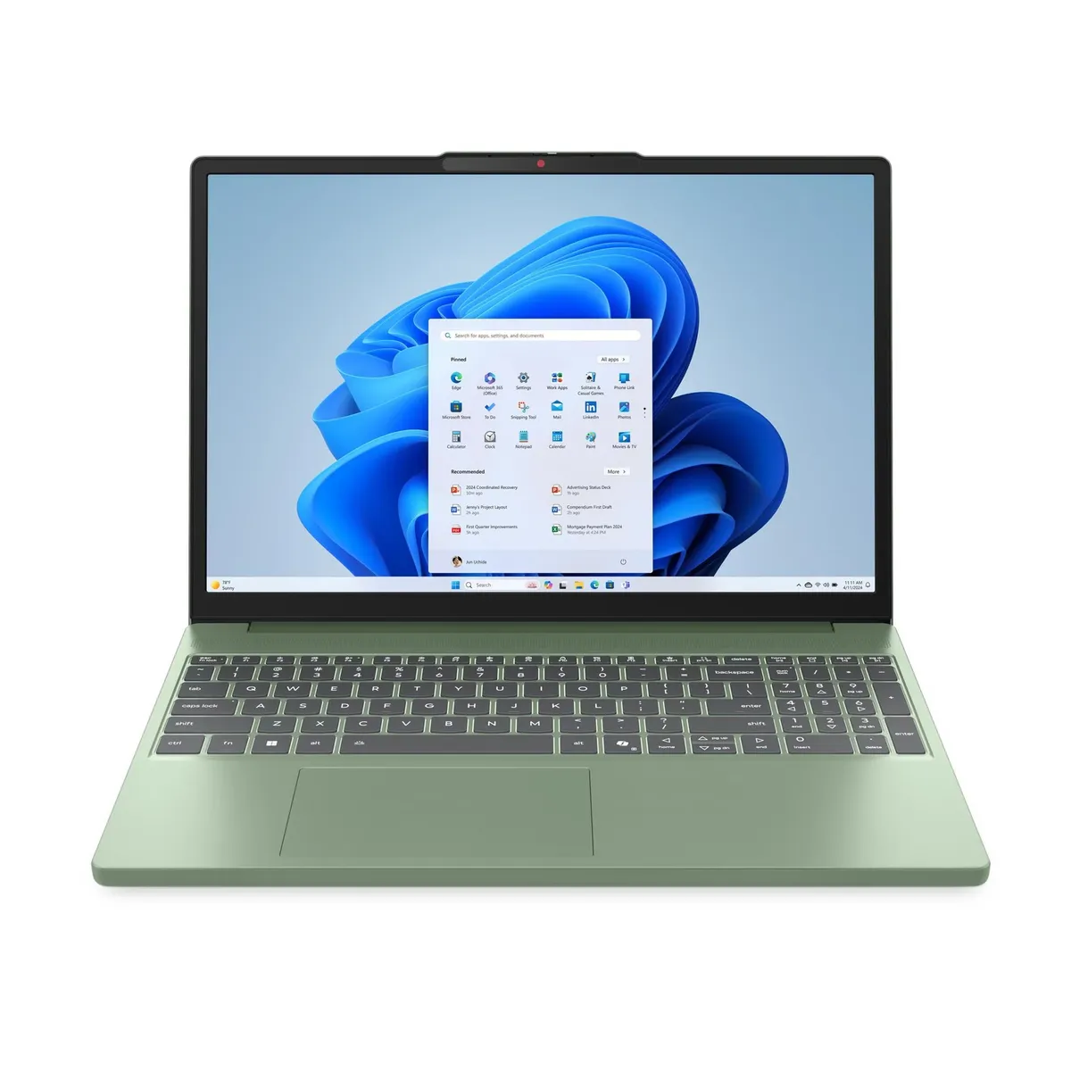 Lenovo - Portatil LENOVO IdeaPad Slim 3 15IRH10 Intel Core I5 13420H SSD 512GB DDR5 24GB 15.3  Seafoam Green